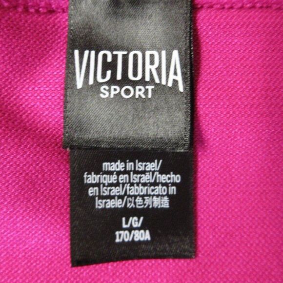 VICTORIA'S SECRET Victoria Sport Hot Pink Bike Shorts Womens Sz‎ L Yoga Workout - Picture 2 of 8